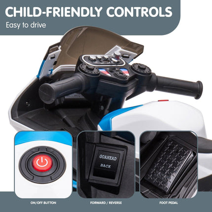 Kahuna Bmw Hp4 Race Kids Ride-on Motorbike In Blue.
