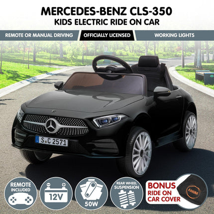 Kahuna Mercedes Benz CLS 350 Kids Electric Ride On Car with Remote Control - Black.