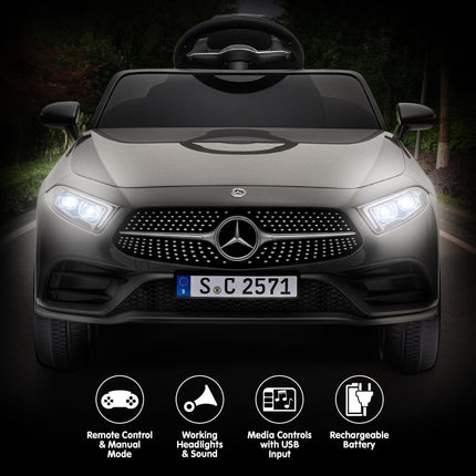 Kahuna Mercedes Benz CLS 350 Kids Electric Ride On Car with Remote Control - Black.