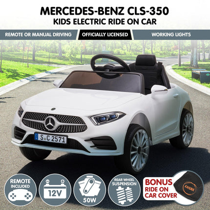Kahuna Mercedes Benz CLS 350 Kids Electric Ride On Car with Remote Control - White.