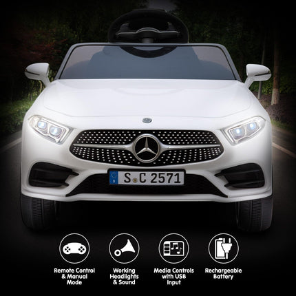 Kahuna Mercedes Benz CLS 350 Kids Electric Ride On Car with Remote Control - White.