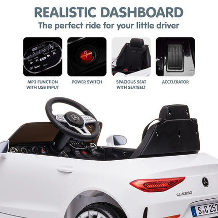 Kahuna Mercedes Benz CLS 350 Kids Electric Ride On Car with Remote Control - White.