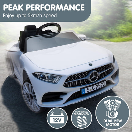 Kahuna Mercedes Benz CLS 350 Kids Electric Ride On Car with Remote Control - White.