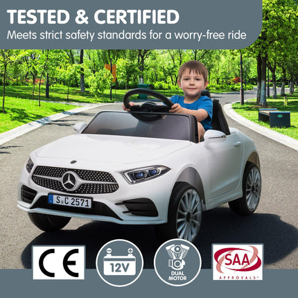 Kahuna Mercedes Benz CLS 350 Kids Electric Ride On Car with Remote Control - White.