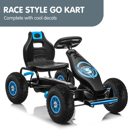 Kahuna G18 Kids Ride On Pedal Go Kart - Blue.
