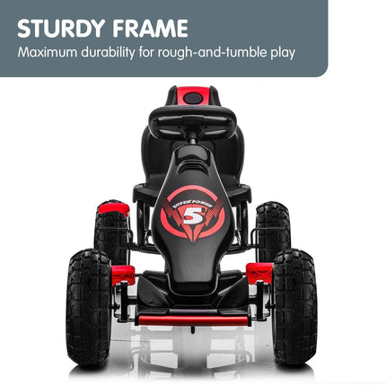 Kahuna G18 Kids Ride On Pedal Powered Go Kart Racing Style - Red.