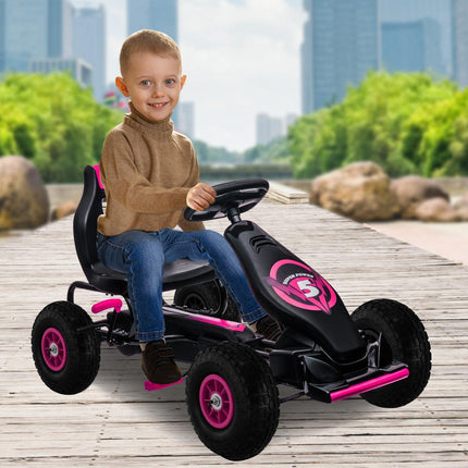 Kahuna G18 Kids Ride On Pedal Go Kart - Rose Pink.