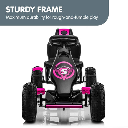 Kahuna G18 Kids Ride On Pedal Go Kart - Rose Pink.