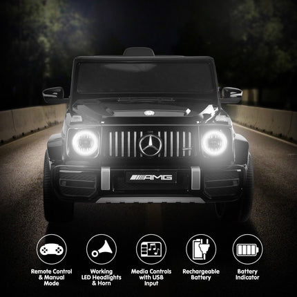 Kahuna Mercedes Benz AMG Licensed G63 Kids Electric Ride On Car Remote Control Dual 25W Motors Music Player LED Lights.
