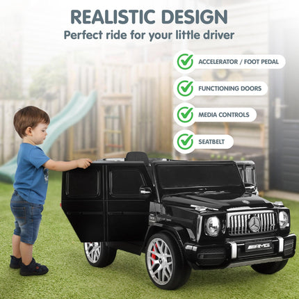 Kahuna Mercedes Benz AMG Licensed G63 Kids Electric Ride On Car Remote Control Dual 25W Motors Music Player LED Lights.