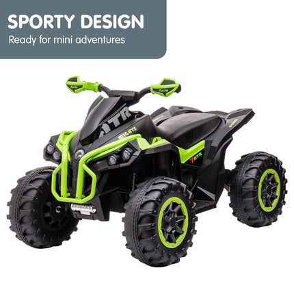Kahuna GTS99 Kids Electric Ride On Quad Bike Toy ATV 50W - Green.