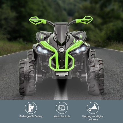 Kahuna GTS99 Kids Electric Ride On Quad Bike Toy ATV 50W - Green.