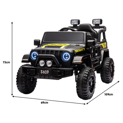 Kahuna S619 Gravity Kids Electric Ride On Car - Black.