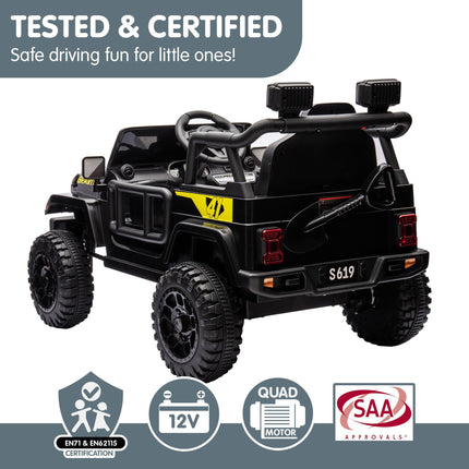Kahuna S619 Gravity Kids Electric Ride On Car - Black.