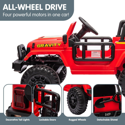 Kahuna S619 Gravity Kids Electric Ride On Car - Red.