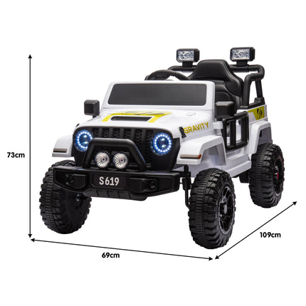 Kahuna S619 Gravity Kids Electric Ride On Car - White.