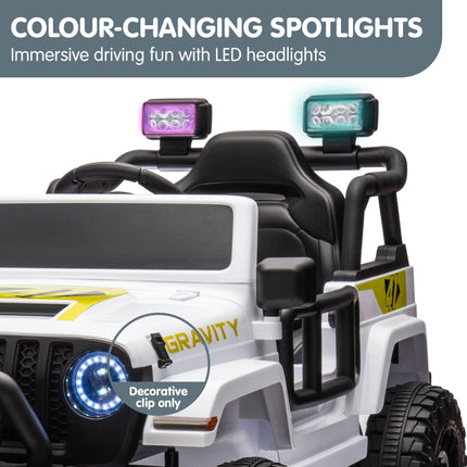 Kahuna S619 Gravity Kids Electric Ride On Car - White.