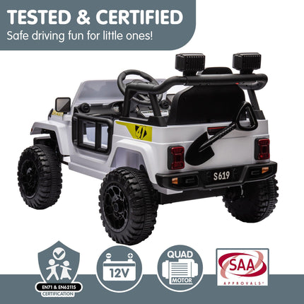 Kahuna S619 Gravity Kids Electric Ride On Car - White.
