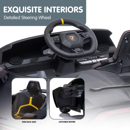 Kahuna Lamborghini Performante Kids Electric Ride On Car Remote Control - Black.
