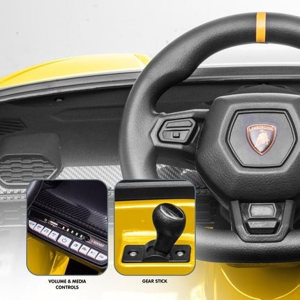 Kahuna Lamborghini Performante Kids Electric Ride On Car Remote Control - Yellow.