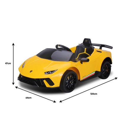 Kahuna Lamborghini Performante Kids Electric Ride On Car Remote Control - Yellow.