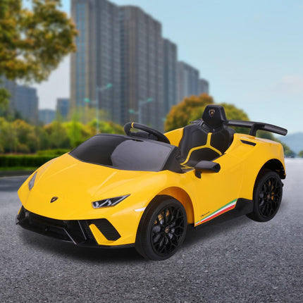 Kahuna Lamborghini Performante Kids Electric Ride On Car Remote Control - Yellow.