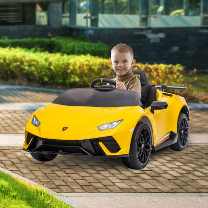 Kahuna Lamborghini Performante Kids Electric Ride On Car Remote Control - Yellow.