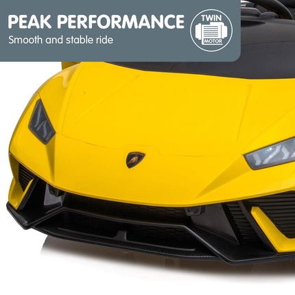 Kahuna Lamborghini Performante Kids Electric Ride On Car Remote Control - Yellow.