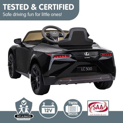 Kahuna Licensed Lexus LC 500 Kids Electric Ride On Car - Black.