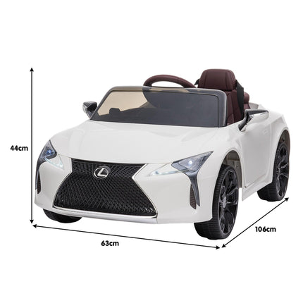 Kahuna Licensed Lexus Lc 500 Kids Electric Ride On Car - White.