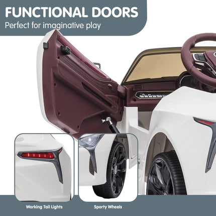 Kahuna Licensed Lexus Lc 500 Kids Electric Ride On Car - White.