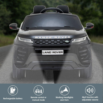 Kahuna Land Rover Licensed Kids Electric Ride On Car Remote Control - Black.