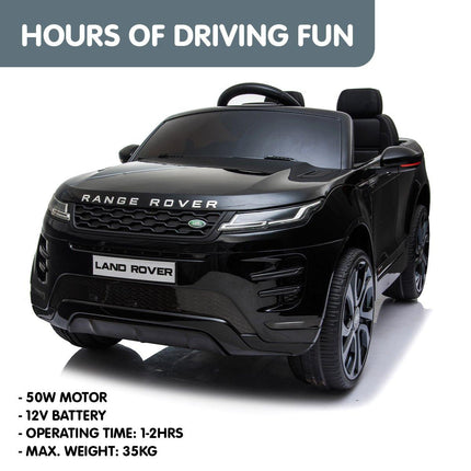 Kahuna Land Rover Licensed Kids Electric Ride On Car Remote Control - Black.