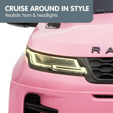 Kahuna Land Rover Licensed Kids Electric Ride On Car Remote Control - Pink.
