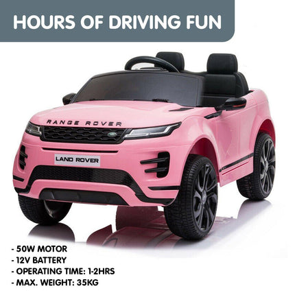 Kahuna Land Rover Licensed Kids Electric Ride On Car Remote Control - Pink.