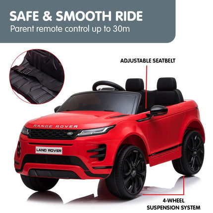 Kahuna Land Rover Licensed Kids Electric Ride On Car Remote Control - Red.