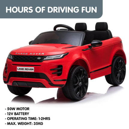 Kahuna Land Rover Licensed Kids Electric Ride On Car Remote Control - Red.