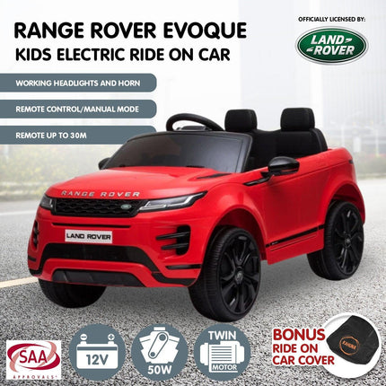 Kahuna Land Rover Licensed Kids Electric Ride On Car Remote Control - Red.