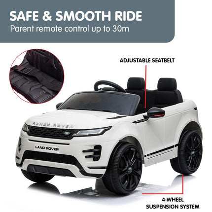Kahuna Land Rover Licensed Kids Electric Ride On Car Remote Control - White.
