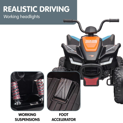 Kahuna MCL35 McLaren Toy Ride On Electric Quad Bike - Black.
