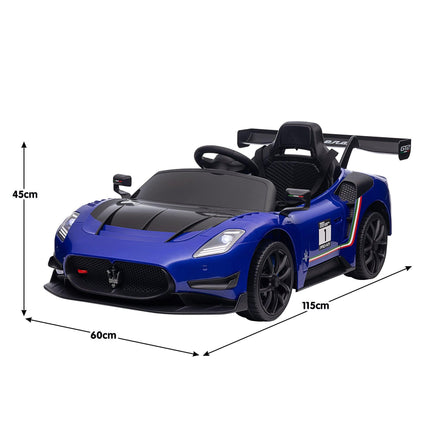 Kahuna Maserati MC20 GT2 Licensed Electric Kids Ride On Race Car Blue.