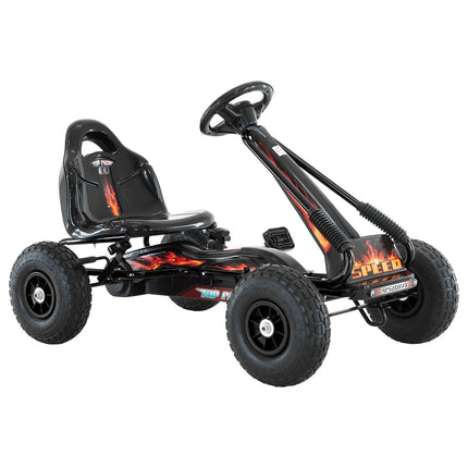 Kahuna G95 Kids Ride On Pedal-Powered Go Kart - Black.