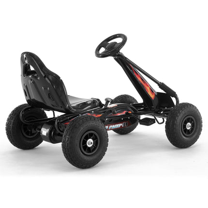 Kahuna G95 Kids Ride On Pedal-Powered Go Kart - Black.