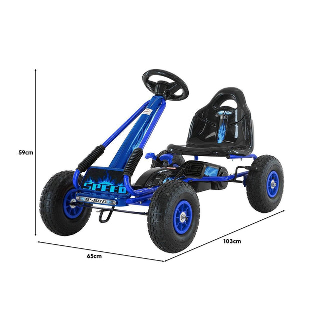 Kahuna G95 Kids Ride On Pedal Go Kart - Blue.
