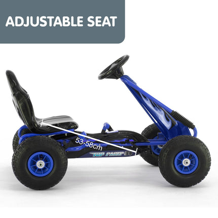Kahuna G95 Kids Ride On Pedal Go Kart - Blue.