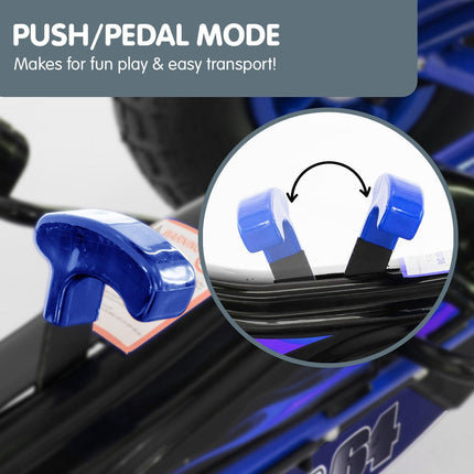 Kahuna G95 Kids Ride On Pedal Go Kart - Blue.