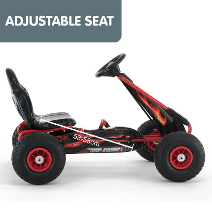 Kahuna G95 Kids Ride On Pedal-Powered Go Kart  - Red.