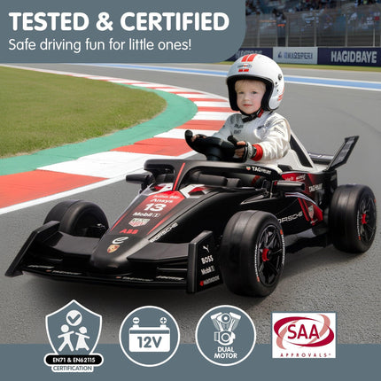 Kahuna Porsche Formula E Kids Electric Ride-on Car With Remote Control.