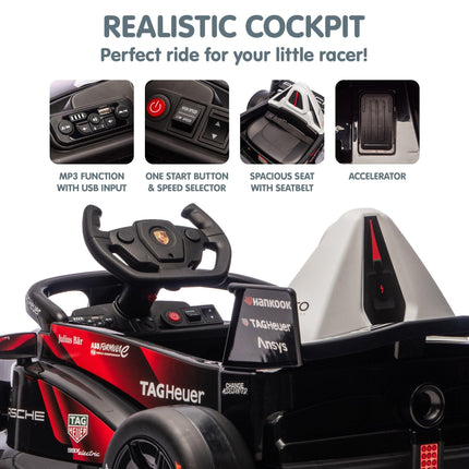 Kahuna Porsche Formula E Kids Electric Ride-on Car With Remote Control.