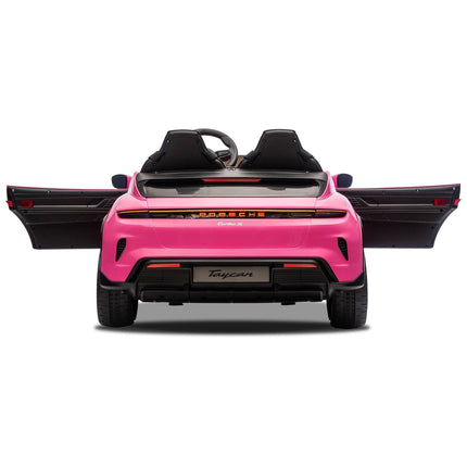 Kahuna Porsche Taycan Turbo S Kids Electric Ride On Car w/Remote Control 90W Four Wheel Suspension 2 Seater w/Seat Belt.